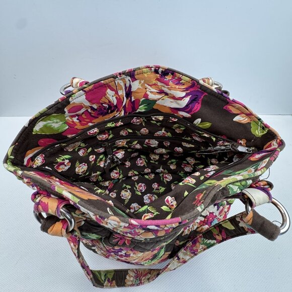Vera Bradley English Rose Quilted Shoulder Bag Purse Wallet Set Floral Retired - Picture 7 of 16